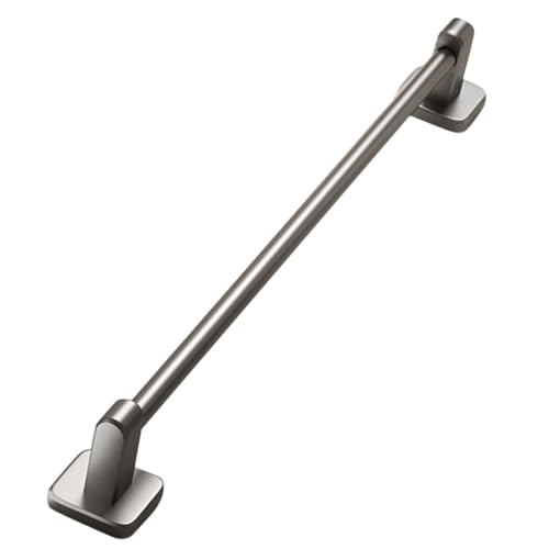 HEALEEP Toallero para Baño sin Perforaciones 50 Cm, Organizador de Toallas Autoadhesivo Gris, Soporte Resistente Multifunción para Cocina, Lavabo y Balcón