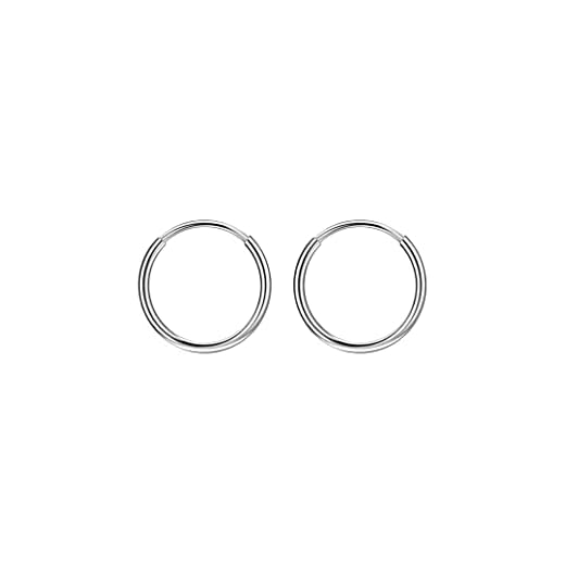 8mm Hoop Earrings Small Hoop Earrings for Women Surgical Steel Earrings Cartilage Earring Hoop Earlobe Earrings Silver Earrings Mini Earring Hoops