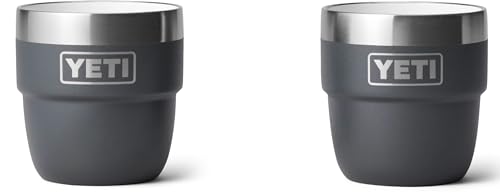 YETI Rambler Stapelbare Tasse, Charcoal, 2 Pack 4 oz (118 ml)