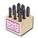 Young Bros. 1/2" Character Size Machine-Made Steel Stamp Set Number Characters Includes: 9 Pc.,0 8 (6 Is Used As 9),Storage Case