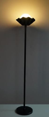 Image of Metal Shade Wooden Tripod Floor Lamp for Living Room, Living Room Corner, Bedroom, Home, Office, Interiors, Decor, Cinema. (Black with Ball)