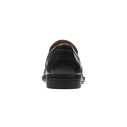 Image of Clarks Mens Un Aldric Step Black Leather Formal Shoes