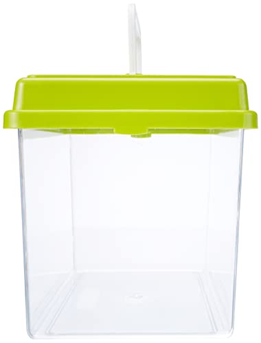 Ferplast Aquarium aus Kunststoff für Fische GEO Medium Tank 2,5 L Behälter für Kleintiere Aquarium Terrarium Insekten Schildkröten, Robuster Kunststoff, 23,2 x 15,3 x 16,6 cm, grün
