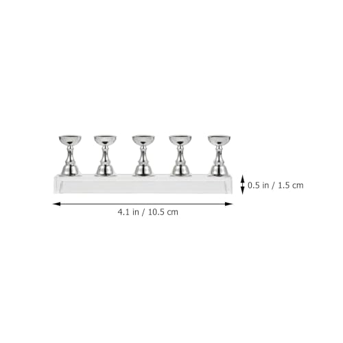 Soporte acrílico para uñas 4 pcs para práctica y exhibición miniatura 2