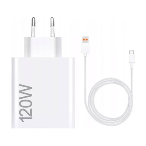 Xiaomi HyperCharge Combo (Type-A), Ladegerät, 120 W, USB-Anschluss, USB-C-Kabel, intelligente Identifikation von Geräten, Weiß (ES-Version)