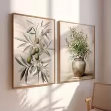Affiches vintage olivier sur toile pour réchauffer un mur blanc sans cadre 30x50cm