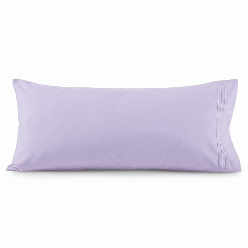 Image of Elegant Comfort Luxury Ultra-Soft 1-Piece Body Pillowcase - 1500 Premium Hotel Quality Microfiber Double Brushed - Wrinkle Resistant, Body Pillowcase Size, Lilac
