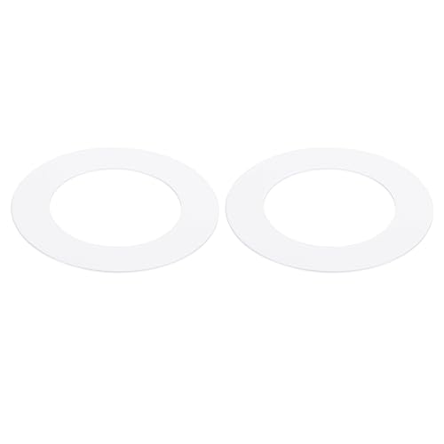 PATIKIL Metal Goof Trim Ring, 2 Pcs 3.19" OD 2.01" ID Circular Ceiling Light Trims Ring Recessed Light Cover Ring for Recessed Can Downlight, White