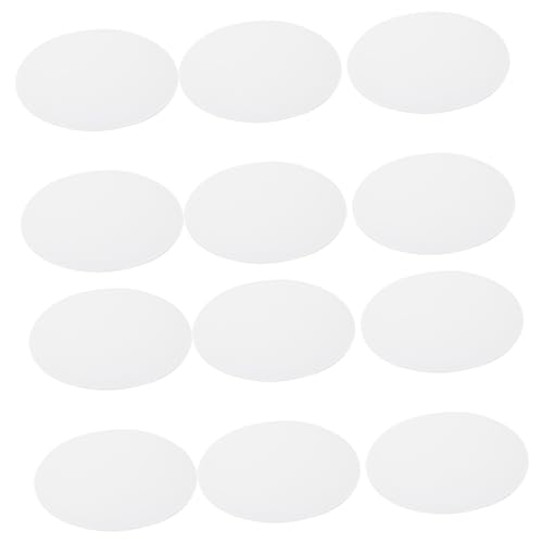 Gogogmee 12pcs Round Acrylic Sheets Handmade Cake Base Trays Dishwasher Safe Fade-Resistant Double-Sided Protective Films for DIY Craft Projects