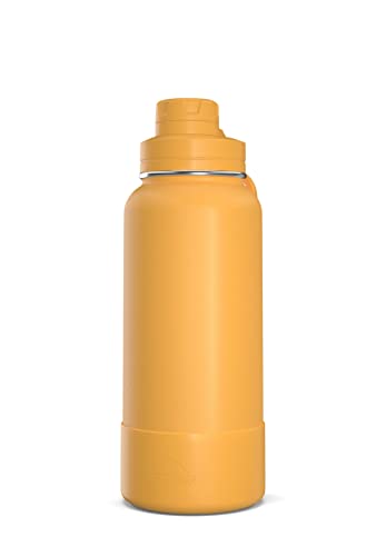 Hydrapeak 32Oz Insulated Water Bottles W/Chug Lid, Water Flask, 32 Oz Water Bottle Insulated & Leak Proof, Stainless Steel Water Bottle, Travel Water Bottle, Wide Mouth, Matching Boot (Tangerine) #TOP12