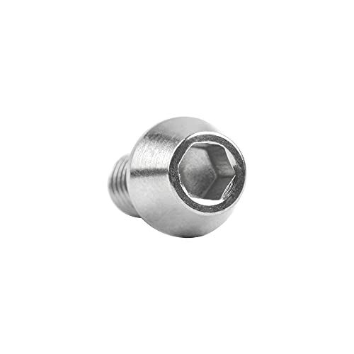 Image of Titanium Ti DIN912 M4 8 10 12 15 20mm Tapered Head Hex Bolts Bicycle Screws Pack of 6 (Silver, M4x10mm)