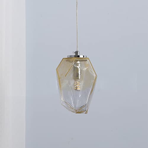 Mini lámpara de cristal degradado de lujo con base cromada para dormitorios exclusivos 5