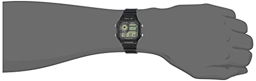 Casio Men's Watch Black Dial Digital Display - AE-1200WH-1BVDF