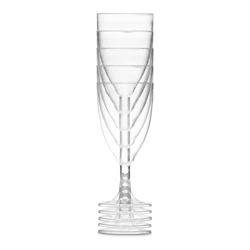 Joyserve Bulk 7 Oz Plastic Disposable Wine Glasses - (Pack Of 24) Clear Bpa-Free Plastic Wine Glasses With Stem And Party Drinking Glass Cups For Parties, Weddings, Toasts, Food Samples, Catering #TOP2