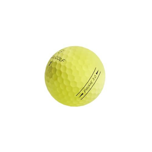 Snell Golf Prime 3.0 - Yellow – 3-Piece Urethane Golf Ball (Compression 80-85) – High Speed Core, Controlled Spin, Soft Feel, Durable Urethane, Yellow