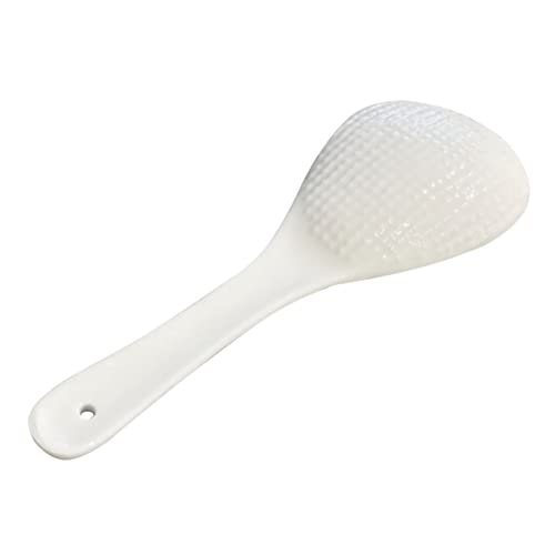 Garneck Ceramic Rice Spatula Rice Spoon Japanese Spoon Spoons for Home Serving Paddles Rice Paddle for Kitchen Asian Rice Cooker Rice Ladle Rice Scoops Server Lovely Spoon White Ceramics