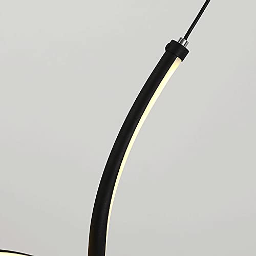 Lámpara colgante LED moderna en espiral de metal y acrílico para techo de dormitorio 6