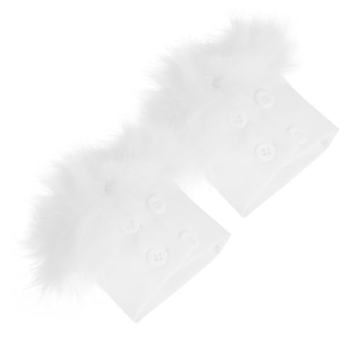 LIFKOME Furry Arm Warmers Women Soft Fuzzy Cuffs Faux Fur Sleeves for Cold Weather