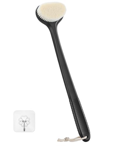 Back Scrubber for Shower with 17" Long Handle, Non-Slip Grip