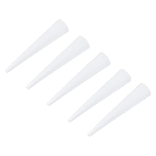 Image of MECCANIXITY Silicone Rubber Tapered Plug 0.8mm to 3.2mm Solid White for Powder Coating, Painting, Anodizing, Plating, Sandblasting, Laboratory Use 20 Pieces