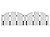 EasyFlex No-Dig Landscape Edging with Anchoring Spikes, 4.5 in. Tall Decorative Adirondack Wood-Look Fence Garden Border, 15 Foot Kit, White (3600WT-15C-6)