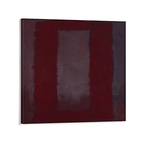 32 Paintings by Mark Rothko - Marks Rothko - Red on Maroon - Abstract Art Canvas Art Poster and Wall Art Picture Print Modern Family Bedroom Decor Posters 20x20inch(50x50cm)