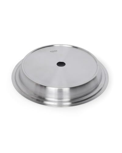 Image of KMW Stainless Steel Plate Cover I Food Grade, Hygienic & Durable I Professional Quality for Home and Restaurant I 28 cm, Large - Premium SS for Efficient Kitchen Performance