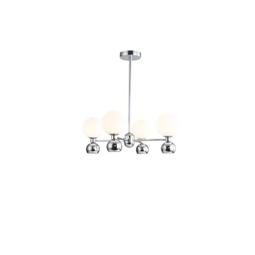 Lustre de style crème française 4 têtes luminaire LED salon et chambre