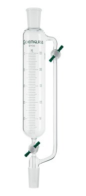 Funnel- Addition 500mL - Grad- 24/40 Joint Size- 4mm Teflon Stopcock, EA1