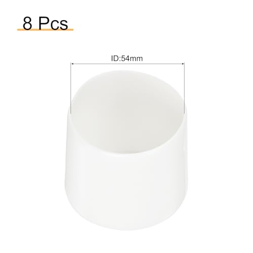 Tapas redondas de vinilo de 54 mm blancas para postes de tuberías y muebles de hogar 3