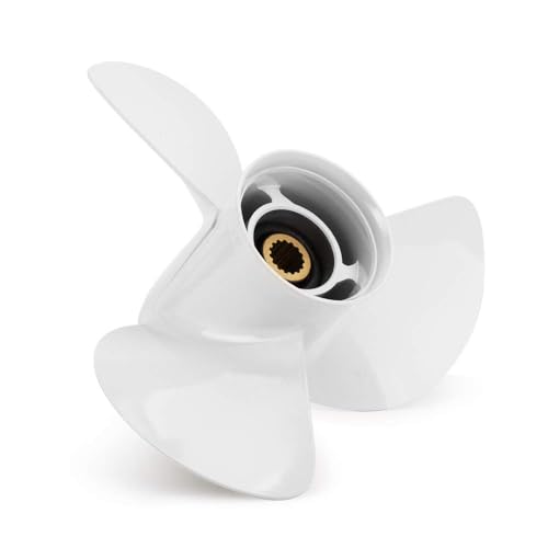 Image of VIF Aluminum Boat Propeller with Yamaha 60HP 70HP 75HP 80HP 85HP 90HP 115HP 130HP Outboard Engines,15 Tooth, Rh