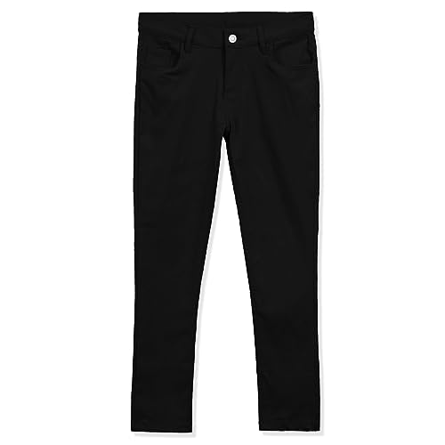 Image of Girls 4-20 Stretch Fabric Adjustable Waist Skinny School Pant