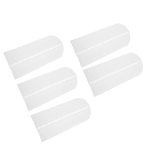 SHINEOFI 5 Pièces Housses de Vêtements Suspendus en Peva Blanc Fermeture Éclair, Protection Anti-poussière et Rangement Pratique pour Manteaux et Costumes la Maison