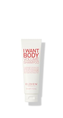 ELEVEN AUSTRALIA I Want Body Volume Shampoo for Women & Men - Volumizing & Thickening Shampoo for Fine Thin Hair, Adds Fullness & Thickness, Sulfate-Free Formula for Lightweight Hair - 1.7 fl oz