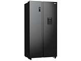 Gorenje NRR 9185 EABXLWD Side by Side Kühl-Gefrierkombination, Made in Europe, EEK E, NoFrostPlus, Inverter-Kompressor, Crisp Zone, ConvertActive Zone, FastFreeze, 178,6 cm, schwarz