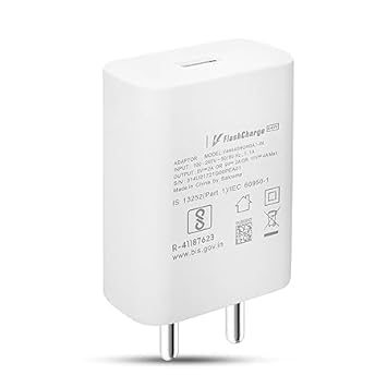 Image of Original 44W Flash Type C Charger Adapter (only Adapter) Compatible with iQOO Z6 /Z6 44W /Z6 lIte 5G /T1 /Neo 6 /Z7 Pro /V23 /V23e /V23 Pro /V25 /V25 Pro /V26 /V27 /Y35 /Y73 /V215G Series USB-C (DEC44)