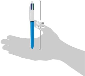 Bic 4-Color Retractable Ballpoint Pen, Medium Point (1.0mm), Assorted Colors, With Long-Lasting Ink, 12-Count