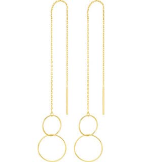 Boucles d'oreilles pendantes en or jaune MILDA à la brillance intemporelle