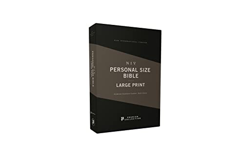 Niv, Personal Size Bible, Large Print, Premium Goatskin Leather, Green, Premier Collection, Black Le