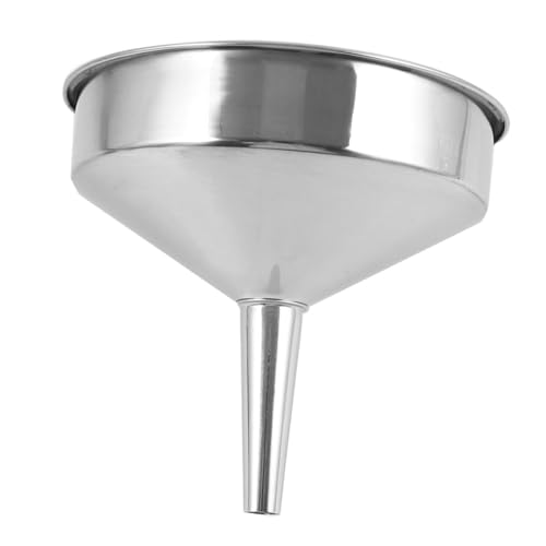 Hemobllo Entonnoir en Acier Inoxydable Grosse Capacité à Large Ouverture pour Remplissage Rapide de Liquides Adapté la Cuisine Automobile et Usage Industriel Facile à Nettoyer Diamètre 18 Cm