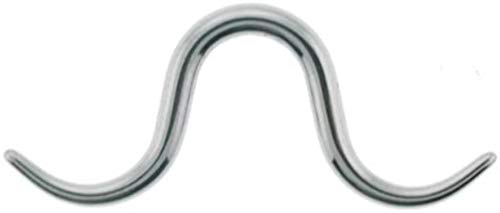 WickedBodyJewelz Mini Septum Mustache Surgical Steel - 16g (1.2mm) - Sold Individually