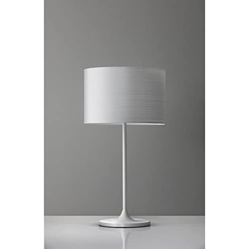 Adesso 6236-02 Oslo Table Lamp, 22.5 In, 60 W Incandescent/13W Cfl, White Metal, 1 Table Lamp #TOP1