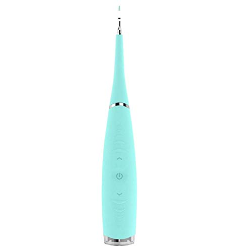 Electric Sonic Dental Calculus Plaque Remover Tool Kit - Tooth Scraper Tartar Removal Cleaner - Teeth Stain Eraser Polisher - Remove Tarter for Kids Adult - 100% Proven Safe Effective (Sky Blue)