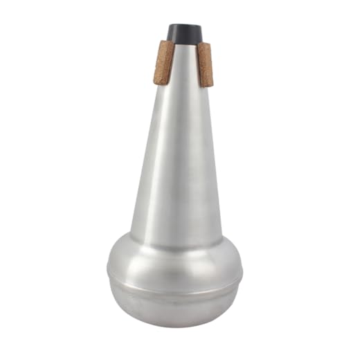 FUNOMOCYA 1Pc Tenor Slide Trombone Mute Alloy Muffler for Music Instruments Durable Trombone Mute Device for and Home Use Silver