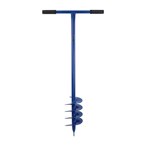 Woodside Manual Garden Earth Auger 150mm Fence Post Hole Digger, 15cm Diameter, 105cm Length