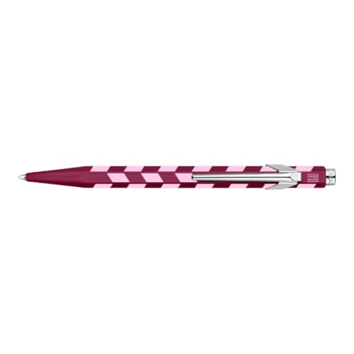 CARAN D'ACHE 849 モザイクボールペン ガーネット レッド アルミニウム 六角形 スペシャルエディション スイス製