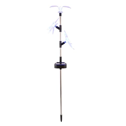 Veemoon Lampes Solaires de Jardin à Piquer Libellule LED Étanches Ip65 en Plastique pour Décoration Extérieure de Terrasse et Clôture Éclairage Solaire...