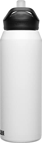 Camelbak Eddy+ Water Bottle With Straw 32Oz - Insulated Stainless Steel, White #TOP1