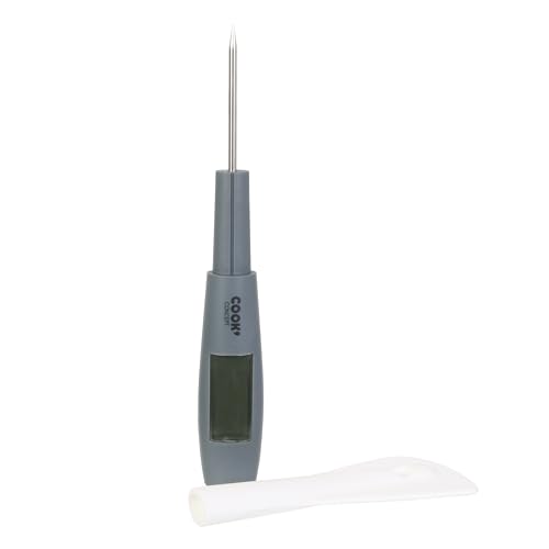 COOK CONCEPT - KU60921 Spatule Thermomètre 2 en 1 en INOX et Silicone - Contrôle de Température et Mélange - Dimensions 23 x 4,5 x 2 cm - Coloris Aléatoire