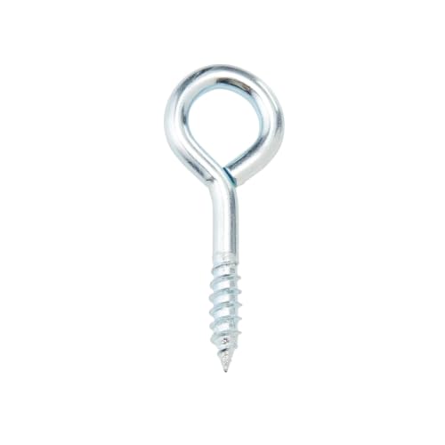 Merriway BH00319 (12 Pcs) Screw-In Vine Eye 50 mm (2 inch) Zinc Plated - Pack of 12 Pieces